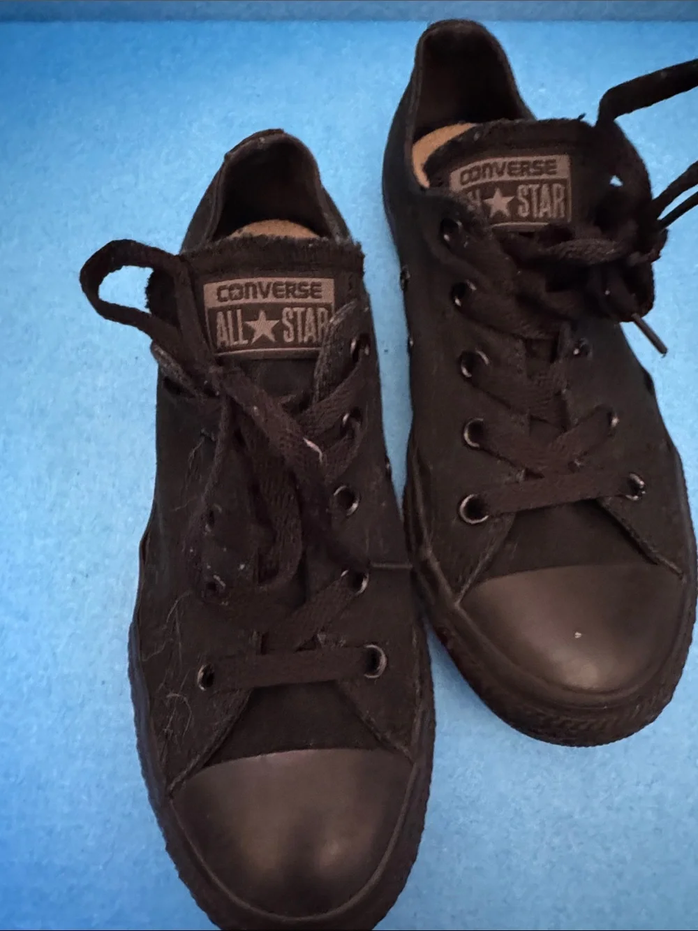 Converse Black Canvas Low-Top Sneakers